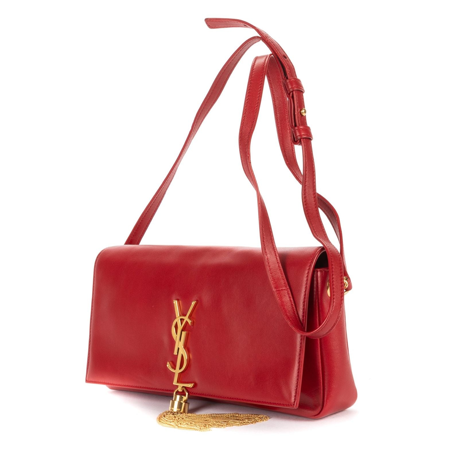 Saint Laurent Smo le Kate Crossbody Red Smooth Calfskin — view 2