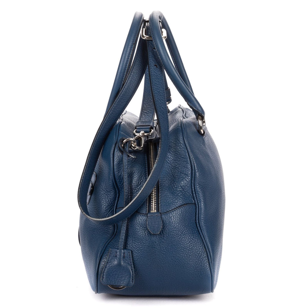 Prada Front Pocket Zip Tote Blue Viterophoenix — view 3