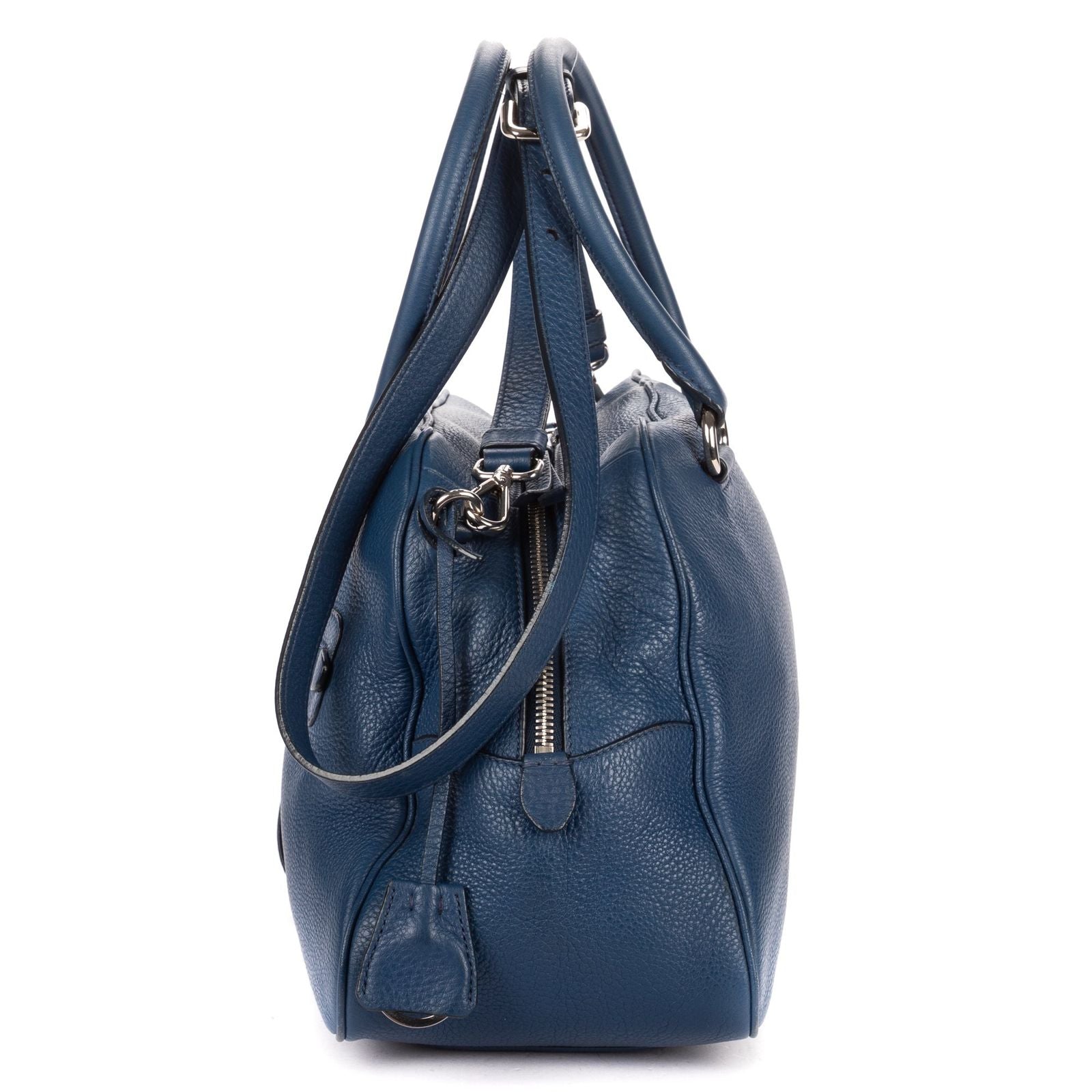 Prada Front Pocket Zip Tote Blue Viterophoenix — view 3