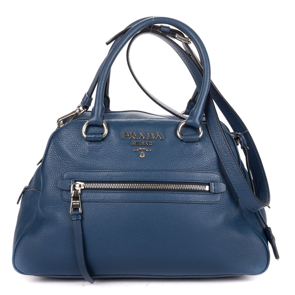 Prada Front Pocket Zip Tote Blue Viterophoenix