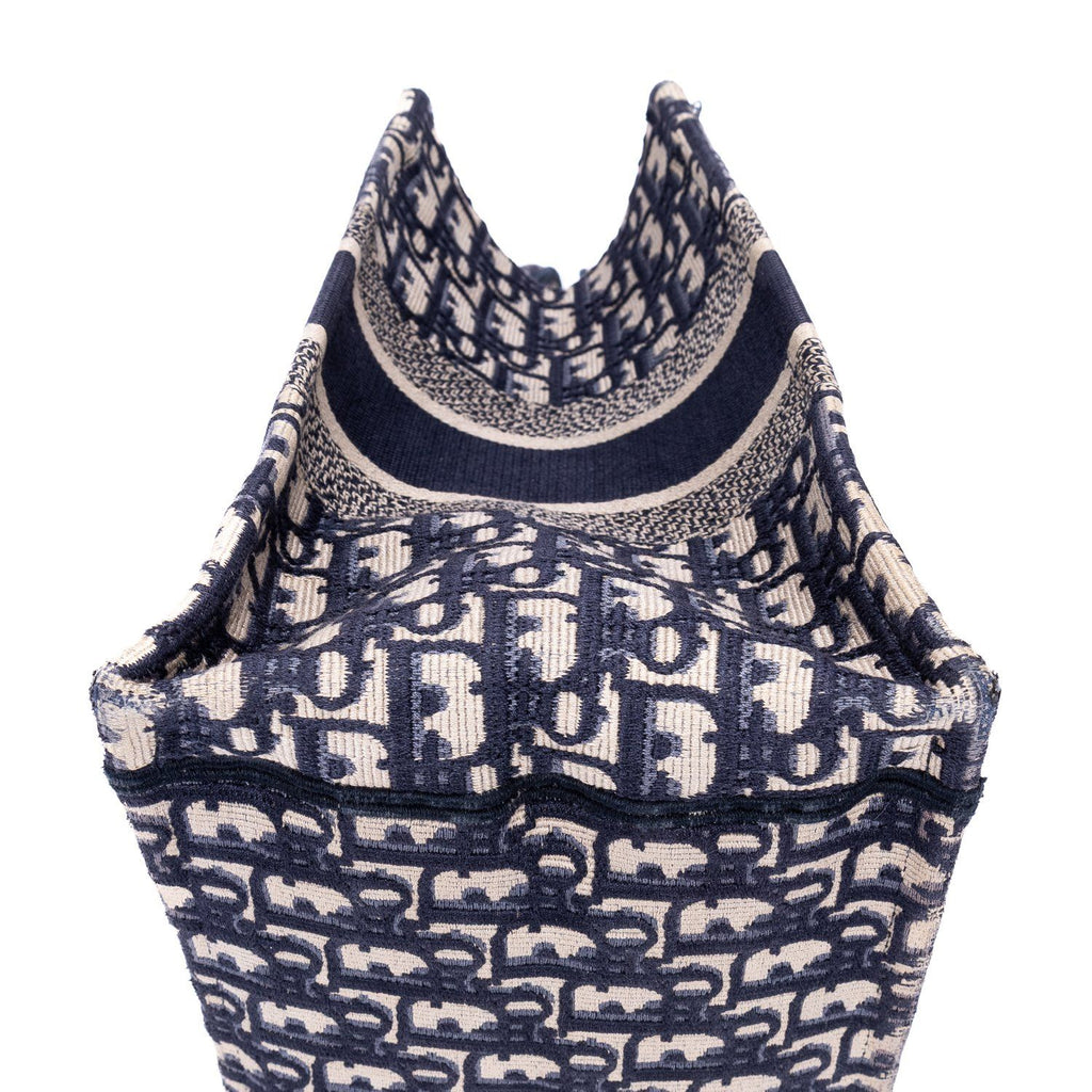 Dior Book Tote Navy Beige Oblique Diorissimo Canvasa — view 7