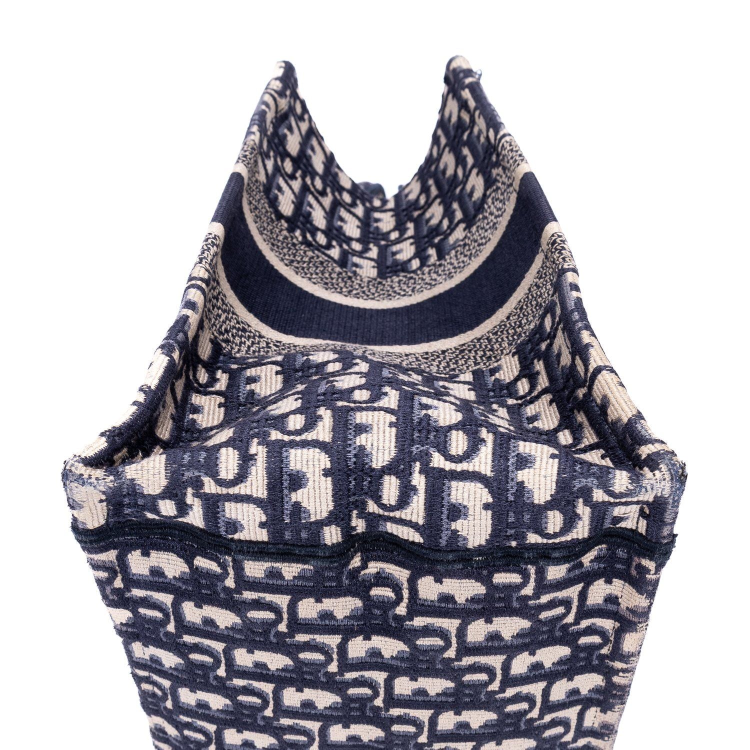 Dior Book Tote Navy Beige Oblique Diorissimo Canvasa — view 7
