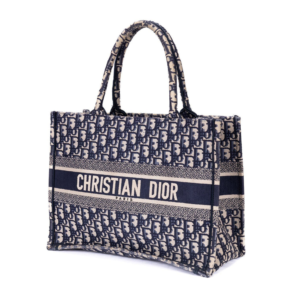 Dior Book Tote Navy Beige Oblique Diorissimo Canvasa — view 2