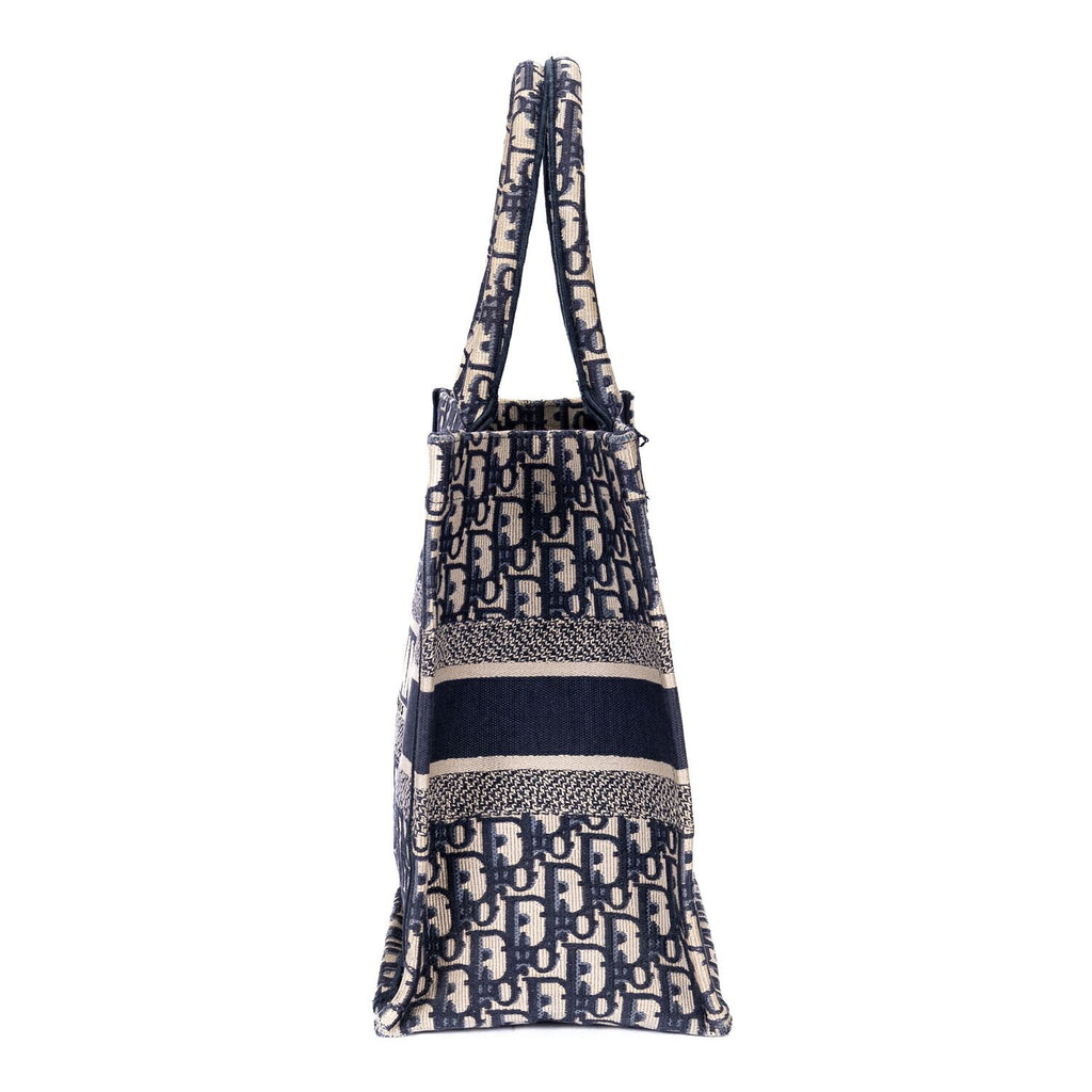 Dior Book Tote Navy Beige Oblique Diorissimo Canvasa — view 3