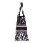Dior Book Tote Navy Beige Oblique Diorissimo Canvasa — view 3