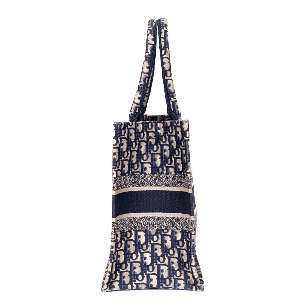 Dior Book Tote Navy Beige Oblique Diorissimo Canvasa — view 4