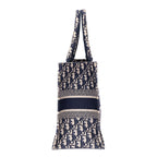 Dior Book Tote Navy Beige Oblique Diorissimo Canvasa — view 4