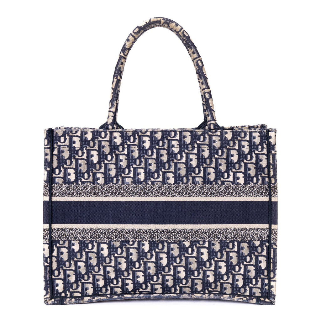 Dior Book Tote Navy Beige Oblique Diorissimo Canvasa — view 5