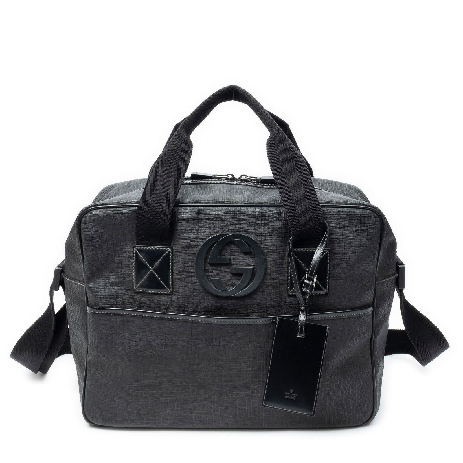 Gucci Interlocking Briefcase Black Canvas