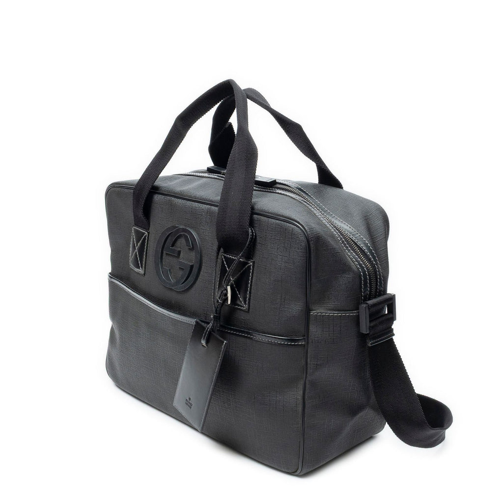 Gucci Interlocking Briefcase Black Canvas — view 2