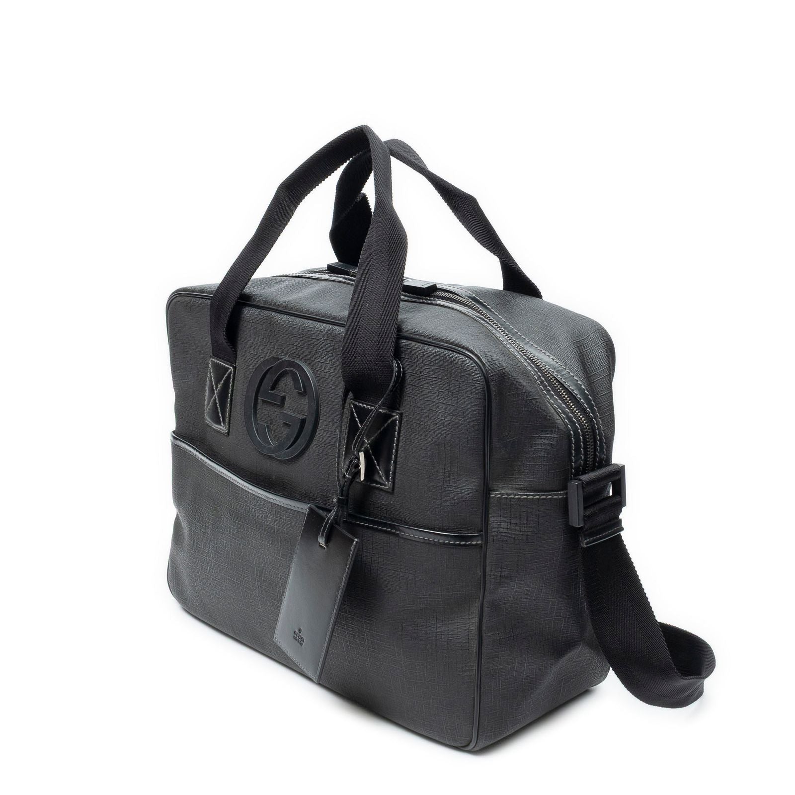 Gucci Interlocking Briefcase Black Canvas — view 2
