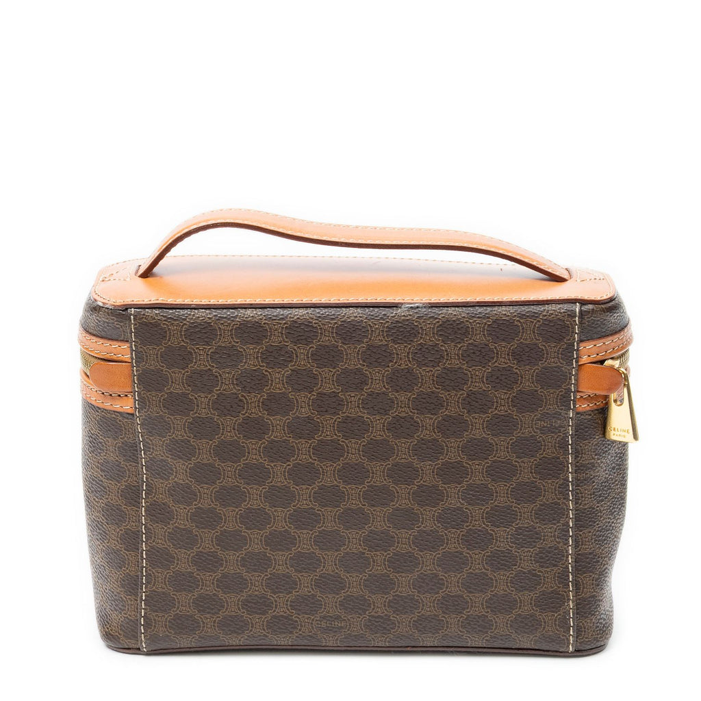Celine Top Handle Toiletries Pouch Brown Macadamia Canvas — view 5
