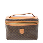 Celine Top Handle Toiletries Pouch Brown Macadamia Canvas