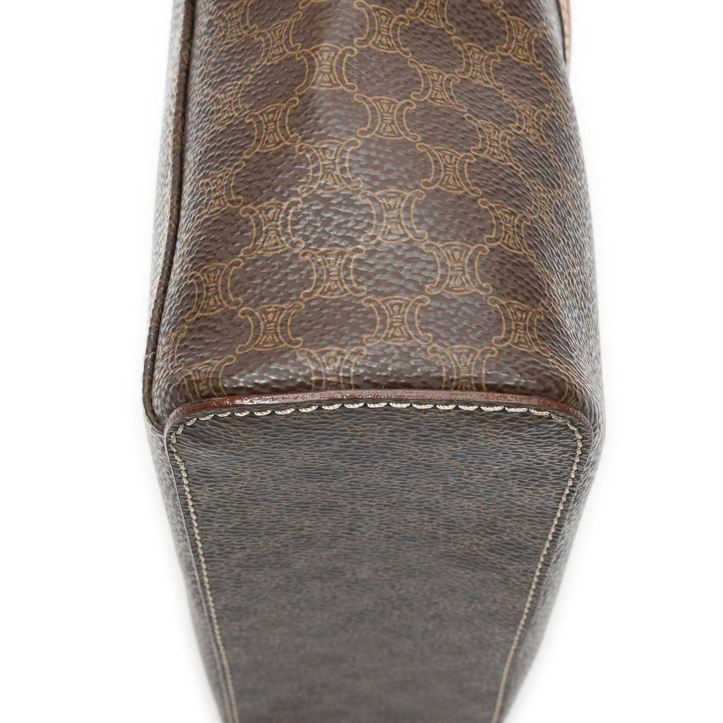 Celine Top Handle Toiletries Pouch Brown Macadamia Canvas — view 8