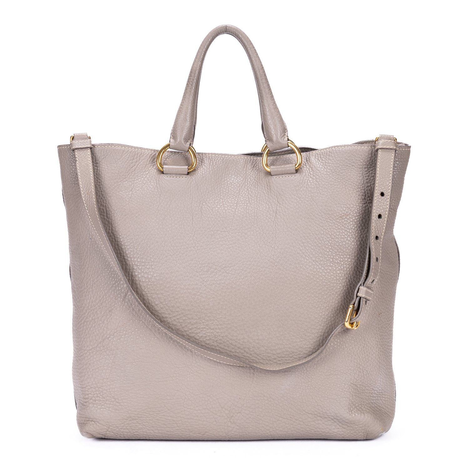 Prada Shopping Tote Gray Viterodino — view 5