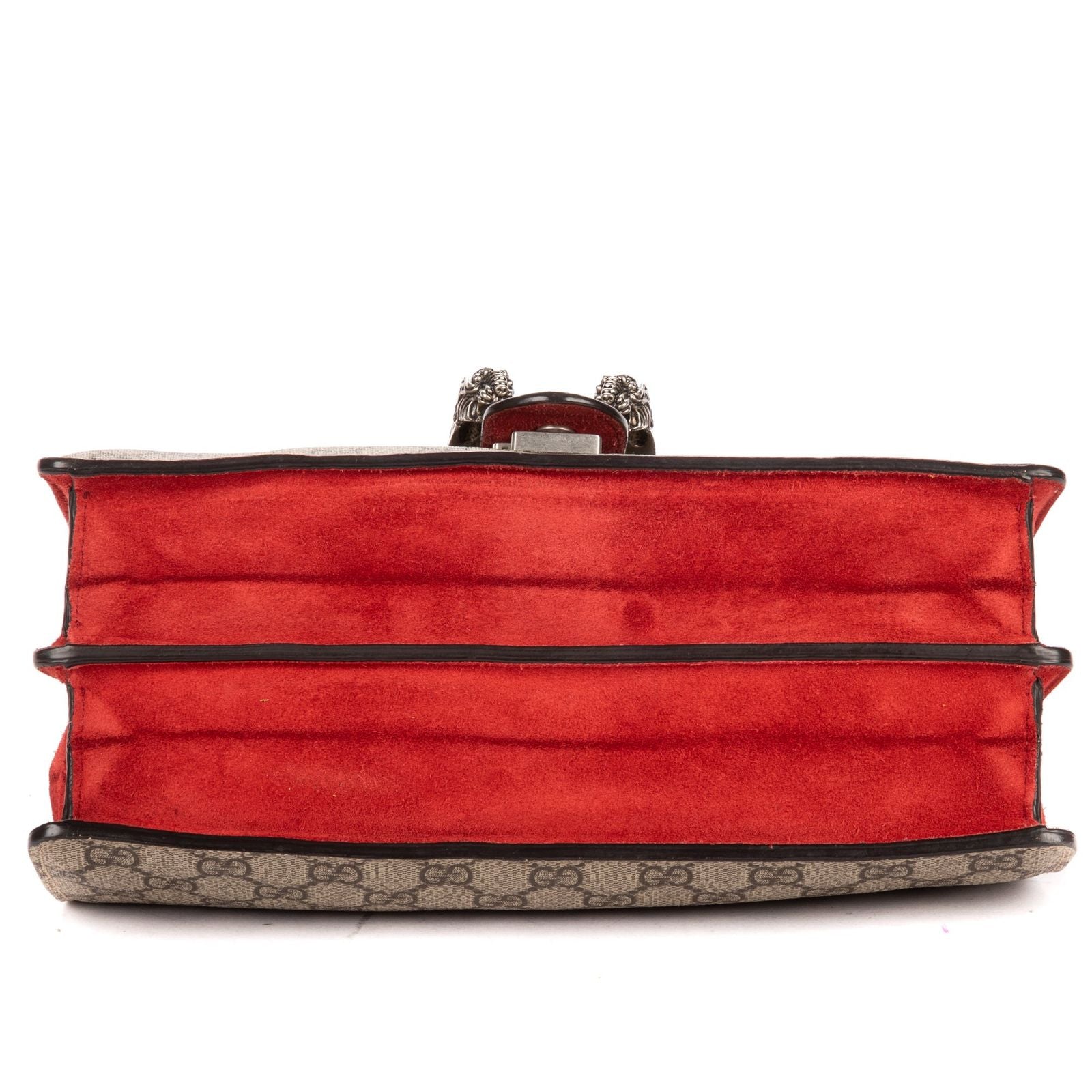 Gucci le Dionysus Chain Crossbody Beige Red Split Canvas — view 6