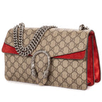 Gucci le Dionysus Chain Crossbody Beige Red Split Canvas — view 2