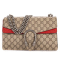 Gucci le Dionysus Chain Crossbody Beige Red Split Canvas