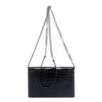 Saint Laurent Kate Tassel Black Croco Shoulder — view 5