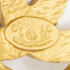 Chanel CC Logo Round Clip Type Earrings Gold Plated — view 3