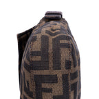 Fendi Smo le Fold Oba Baguette Black Zucca Canvas Shoulder — view 7