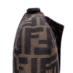 Fendi Smo le Fold Oba Baguette Black Zucca Canvas Shoulder — view 8