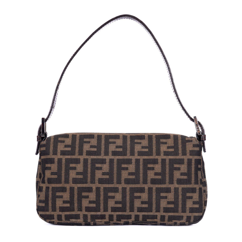 Fendi Smo le Fold Oba Baguette Black Zucca Canvas Shoulder — view 5
