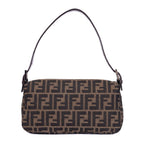 Fendi Smo le Fold Oba Baguette Black Zucca Canvas Shoulder — view 5