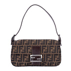 Fendi Smo le Fold Oba Baguette Black Zucca Canvas Shoulder