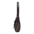 Fendi Smo le Fold Oba Baguette Black Zucca Canvas Shoulder — view 3