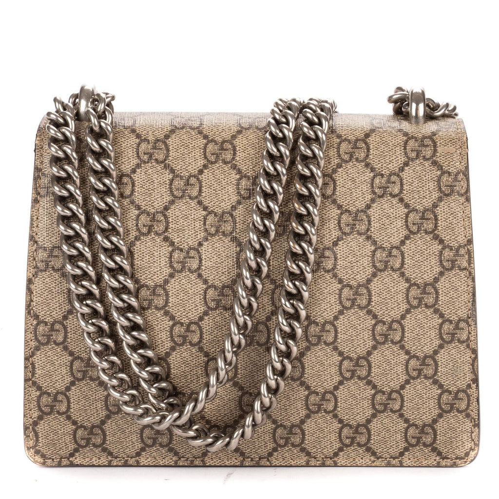 Gucci le Dionysus Chain Crossbody Beige Red Split Canvas — view 5