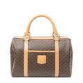 Celine Smo Rubostom Beige Brown Macadamia Canvas Handbag