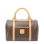 Celine Smo Rubostom Beige Brown Macadamia Canvas Handbag