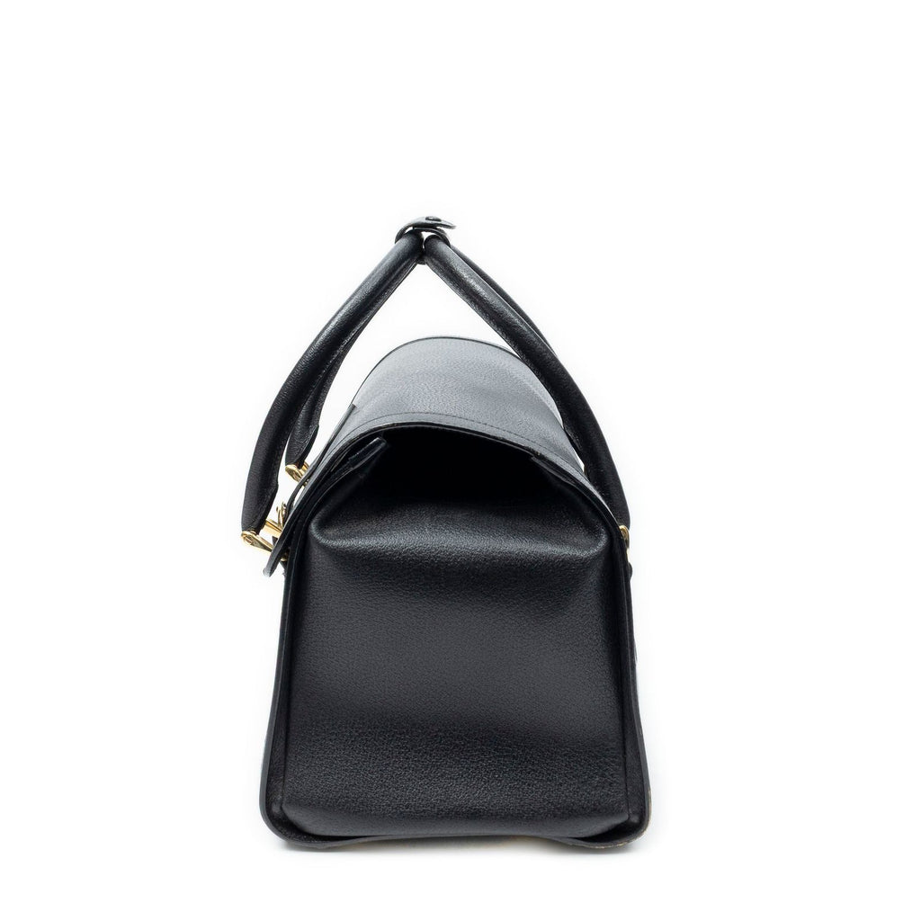 Gucci Vintage Boston Carryall Weekender Black Calfskin Leather Travel — view 3