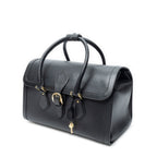 Gucci Vintage Boston Carryall Weekender Black Calfskin Leather Travel — view 2