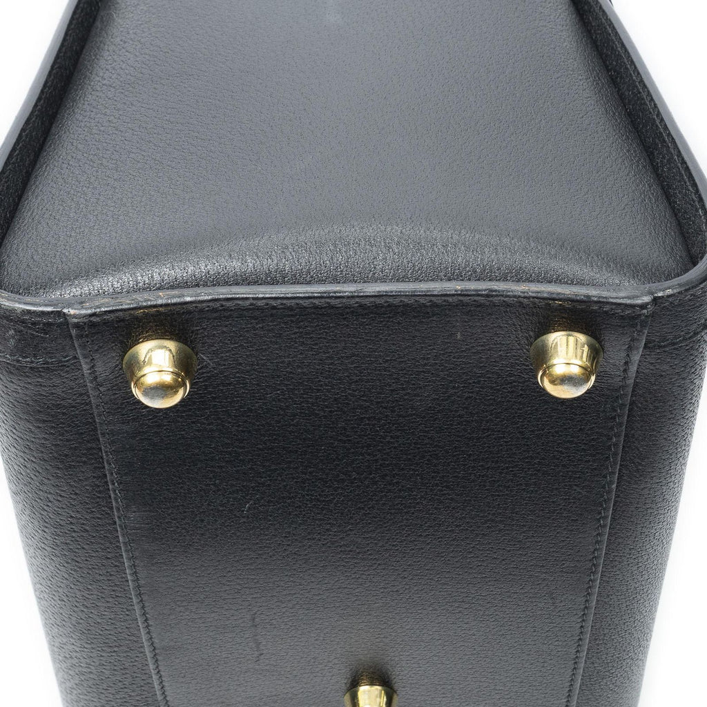 Gucci Vintage Boston Carryall Weekender Black Calfskin Leather Travel — view 8