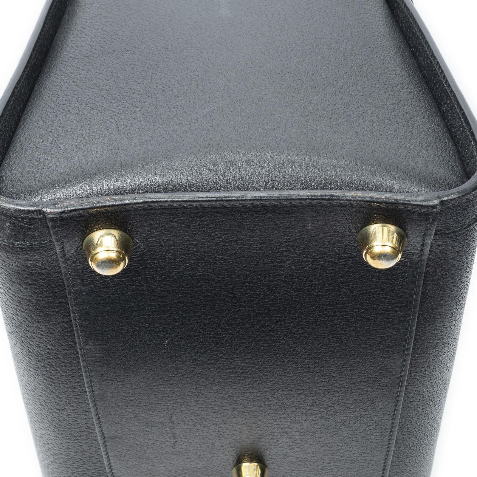 Gucci Vintage Boston Carryall Weekender Black Calfskin Leather Travel — view 8