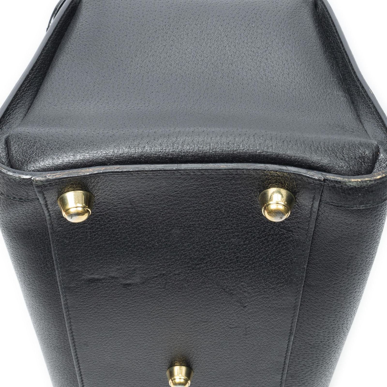 Gucci Vintage Boston Carryall Weekender Black Calfskin Leather Travel — view 7