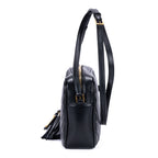 Saint Laurent Camera Black Matelasse Chef Blanc Leather Shoulder — view 3