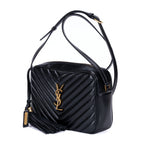 Saint Laurent Camera Black Matelasse Chef Blanc Leather Shoulder — view 2