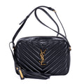Saint Laurent Camera Black Matelasse Chef Blanc Leather Shoulder