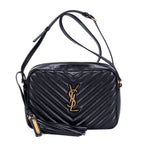 Saint Laurent Camera Black Matelasse Chef Blanc Leather Shoulder