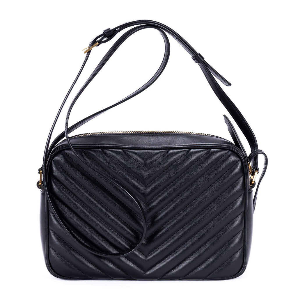 Saint Laurent Camera Black Matelasse Chef Blanc Leather Shoulder — view 5