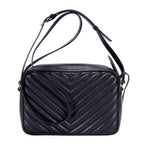 Saint Laurent Camera Black Matelasse Chef Blanc Leather Shoulder — view 5