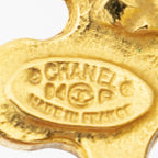 Chanel CC Logo Heart Clip Type Earrings Gold Plated — view 3
