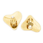 Chanel CC Logo Heart Clip Type Earrings Gold Plated — view 2