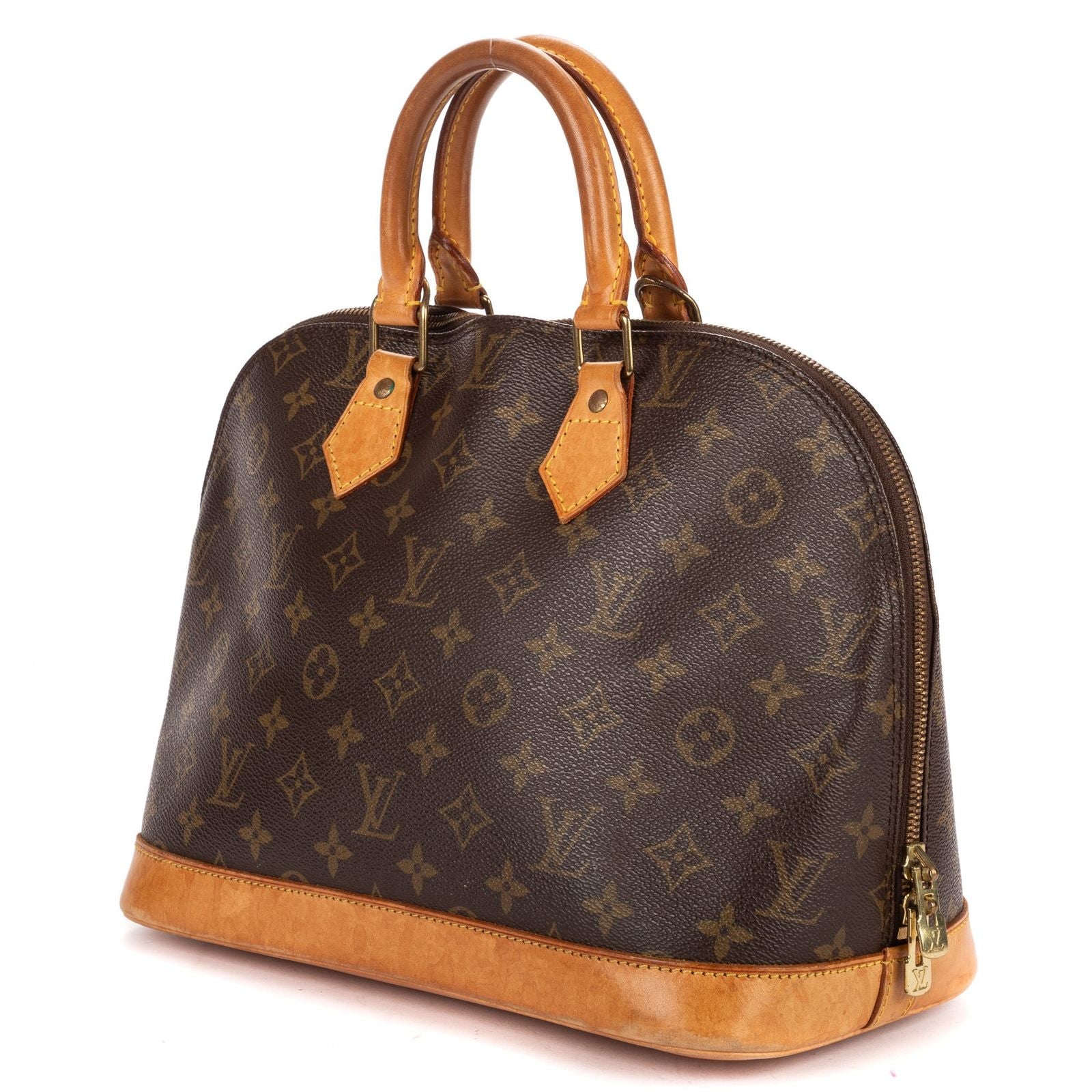 Louis Vuitton Alma Brown Monogram Canvas Handbag — view 2