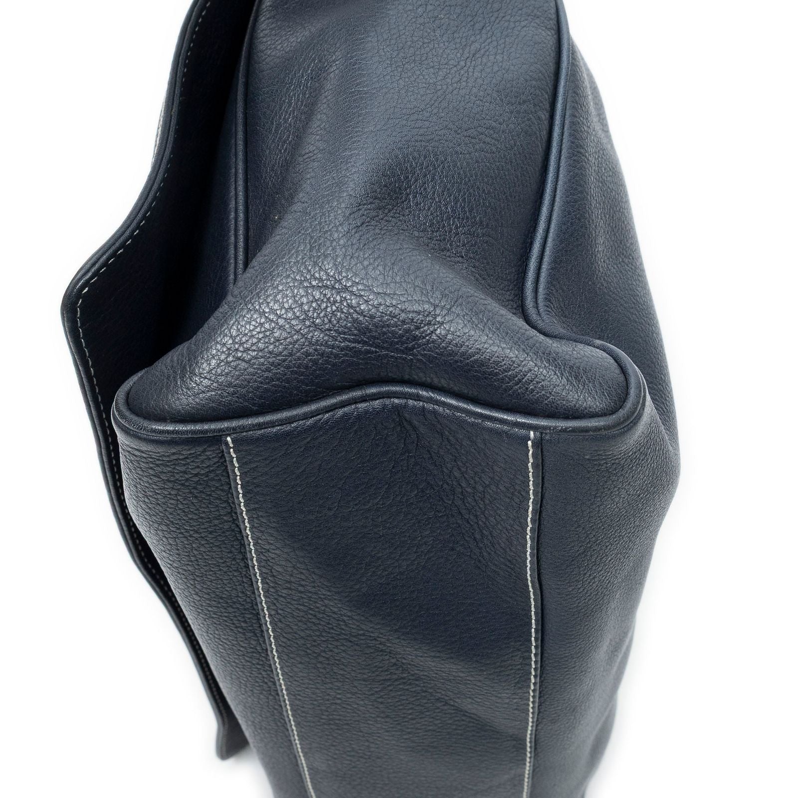 Loewe Vintage CD Flap Shoulder Navy Grain Calf Skin Leather — view 7