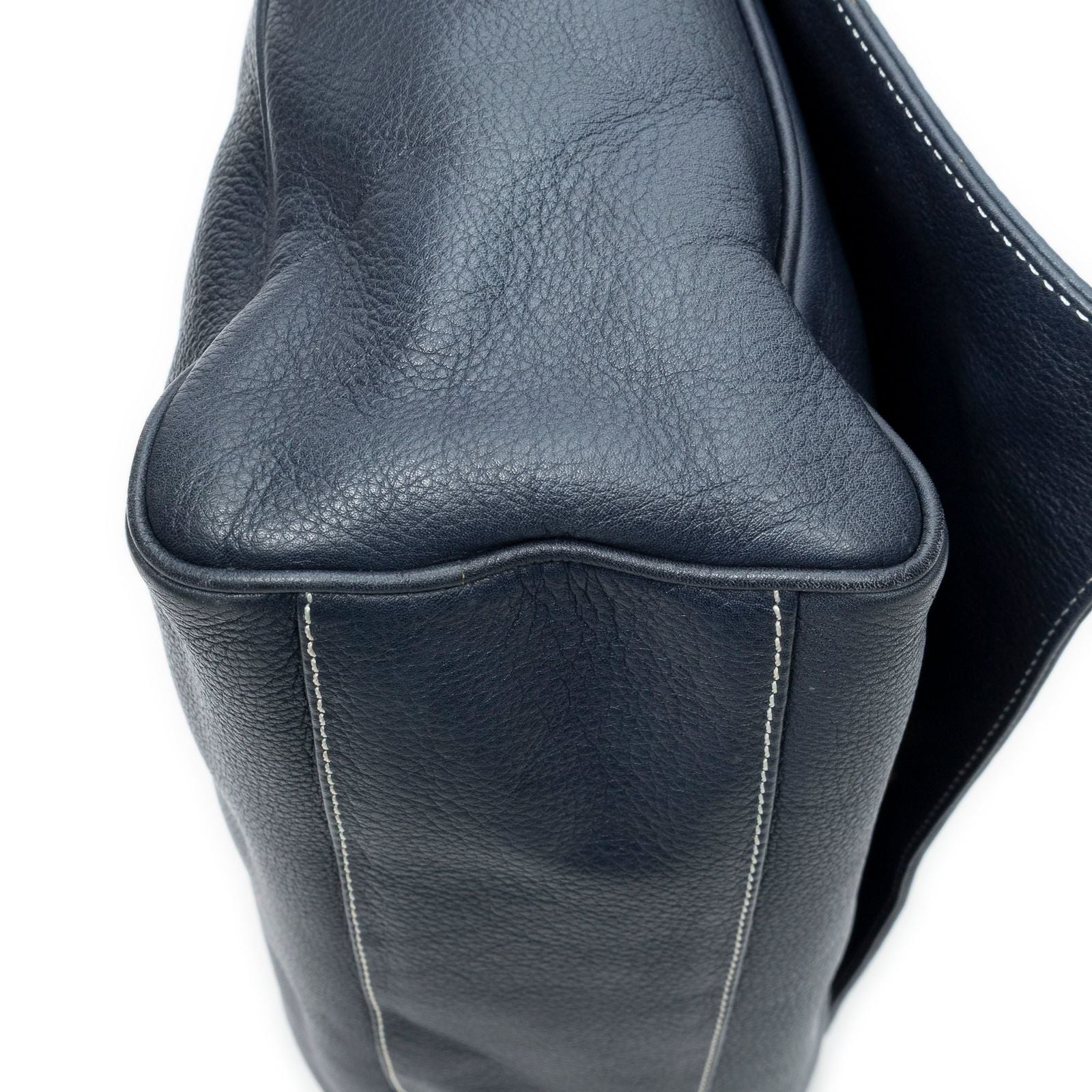 Loewe Vintage CD Flap Shoulder Navy Grain Calf Skin Leather — view 8