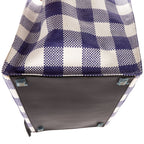 Celine Luggage Phantom White Blue Woven Gingham Pattern Canvasa — view 7